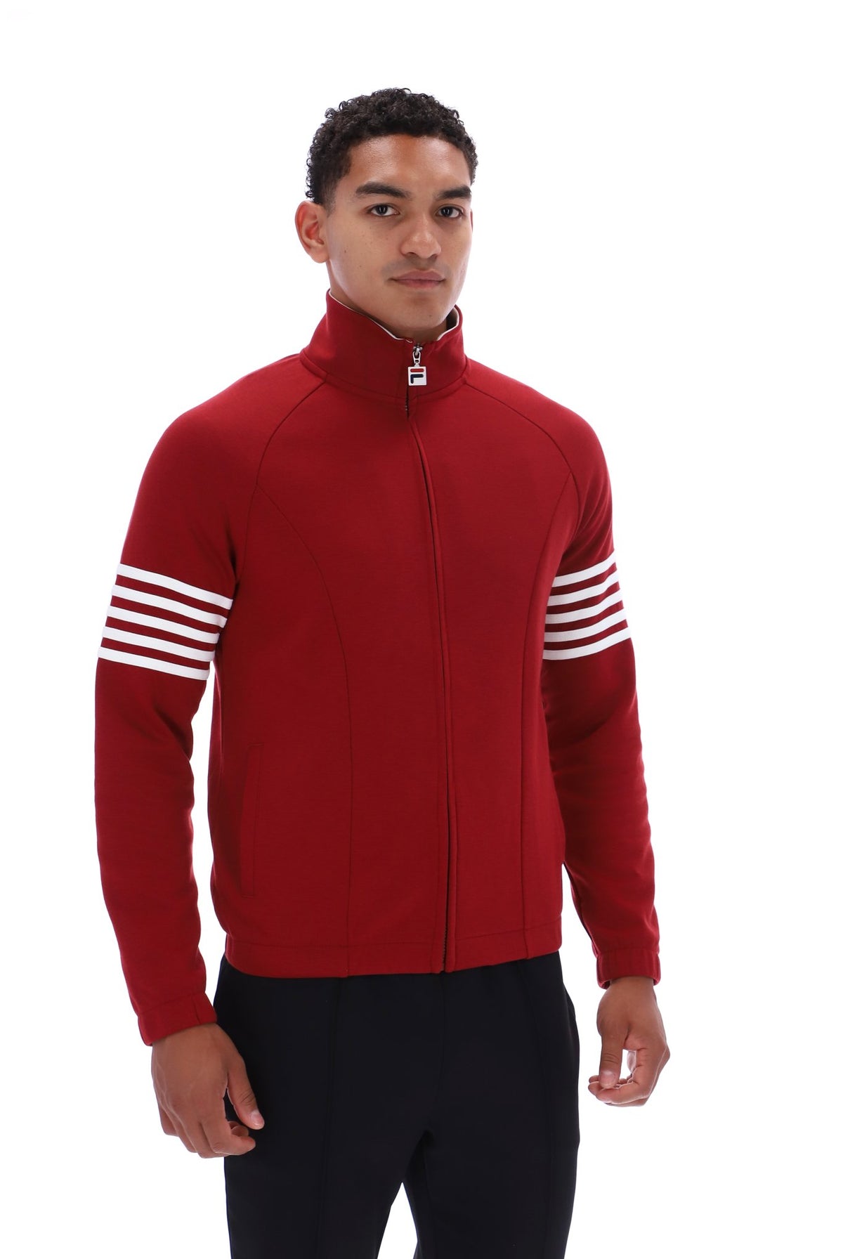 FILA Patrice Sun Dried Tomato Track Jacket Front On View