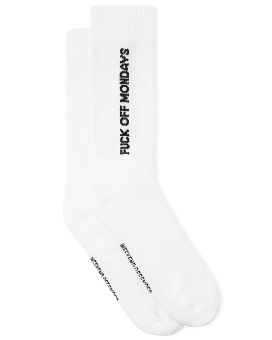 Weekend Offender - FO Mondays Sports Socks White Pack of 3