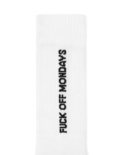 Weekend Offender - FO Mondays Sports Socks White Pack of 3