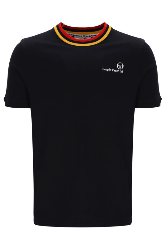 Sergio Tacchini | Rainer FC T-Shirt - Black / Old Gold / Adrenaline Rush