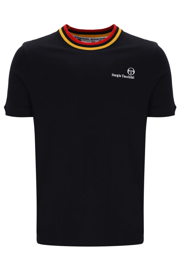 Sergio Tacchini | Rainer FC T-Shirt - Black / Old Gold / Adrenaline Rush