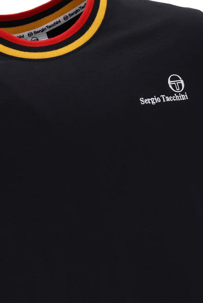 Sergio Tacchini | Rainer FC T-Shirt - Black / Old Gold / Adrenaline Rush