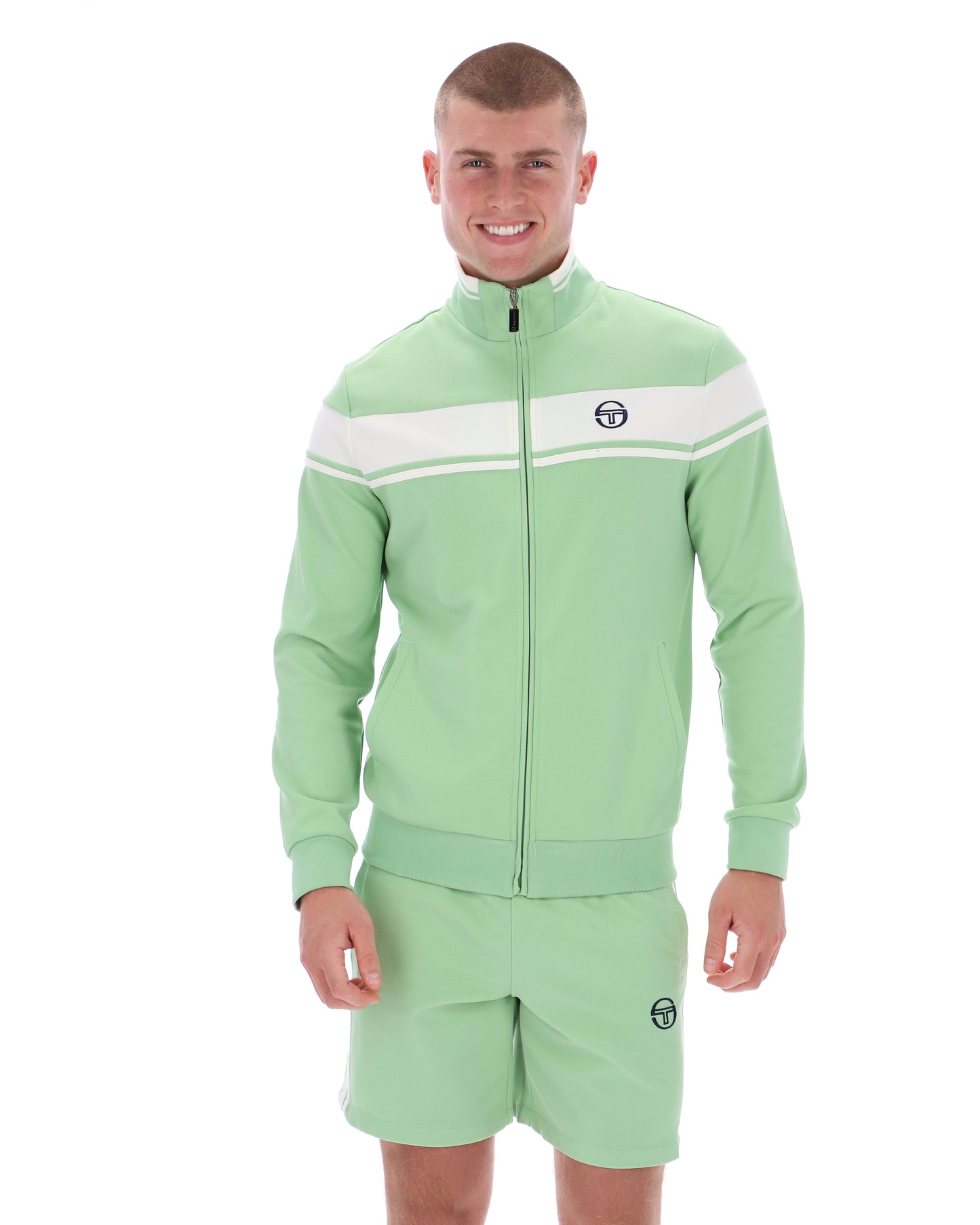Sergio Tacchini | Damarindo Track Top - Quiet Green / Gardenia