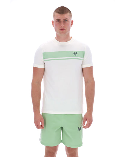 Sergio Tacchini | Master Crew Neck T-Shirt - Gardenia/Quiet Green