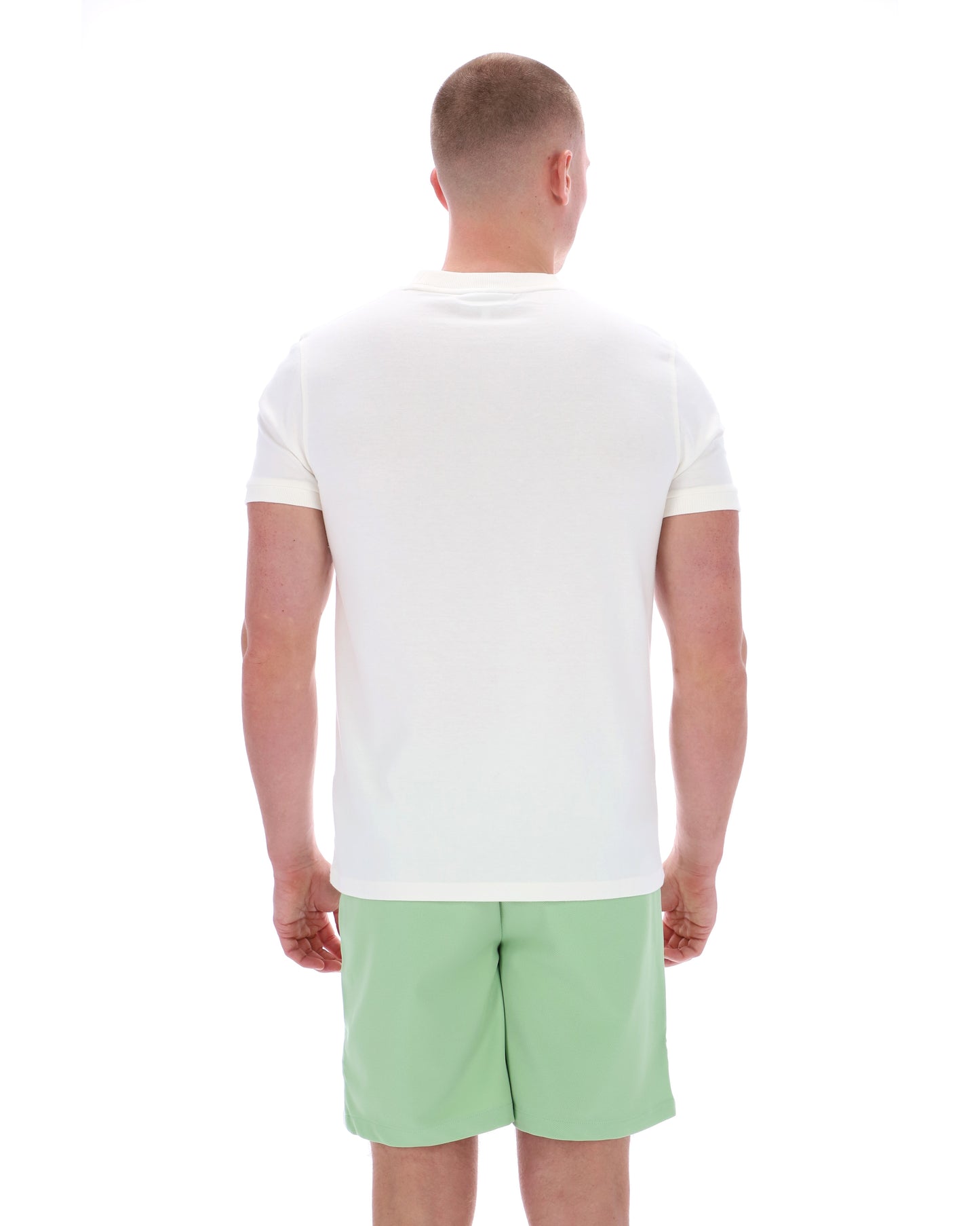 Sergio Tacchini | Master Crew Neck T-Shirt - Gardenia/Quiet Green