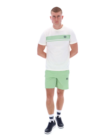 Sergio Tacchini | Master Crew Neck T-Shirt - Gardenia/Quiet Green