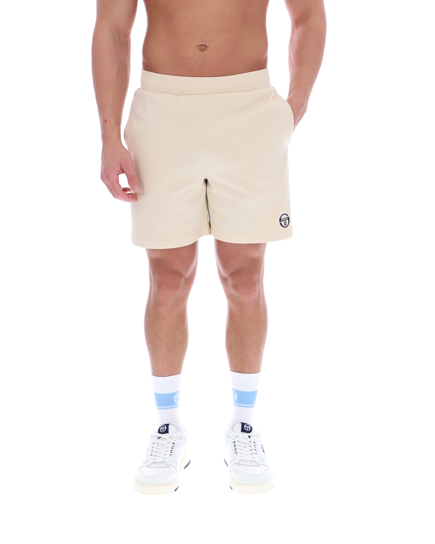 Sergio Tacchini | New Orion Track Short - Sandshell/Maritime Blue