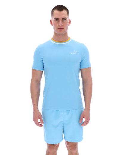 Sergio Tacchini | Rainer FC T-Shirt - Baltic Sea/White Old Gold