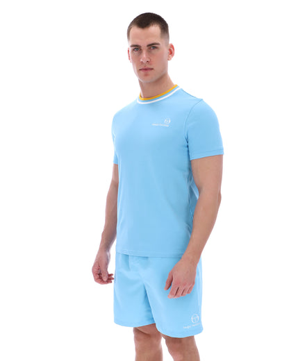 Sergio Tacchini | Rainer FC T-Shirt - Baltic Sea/White Old Gold