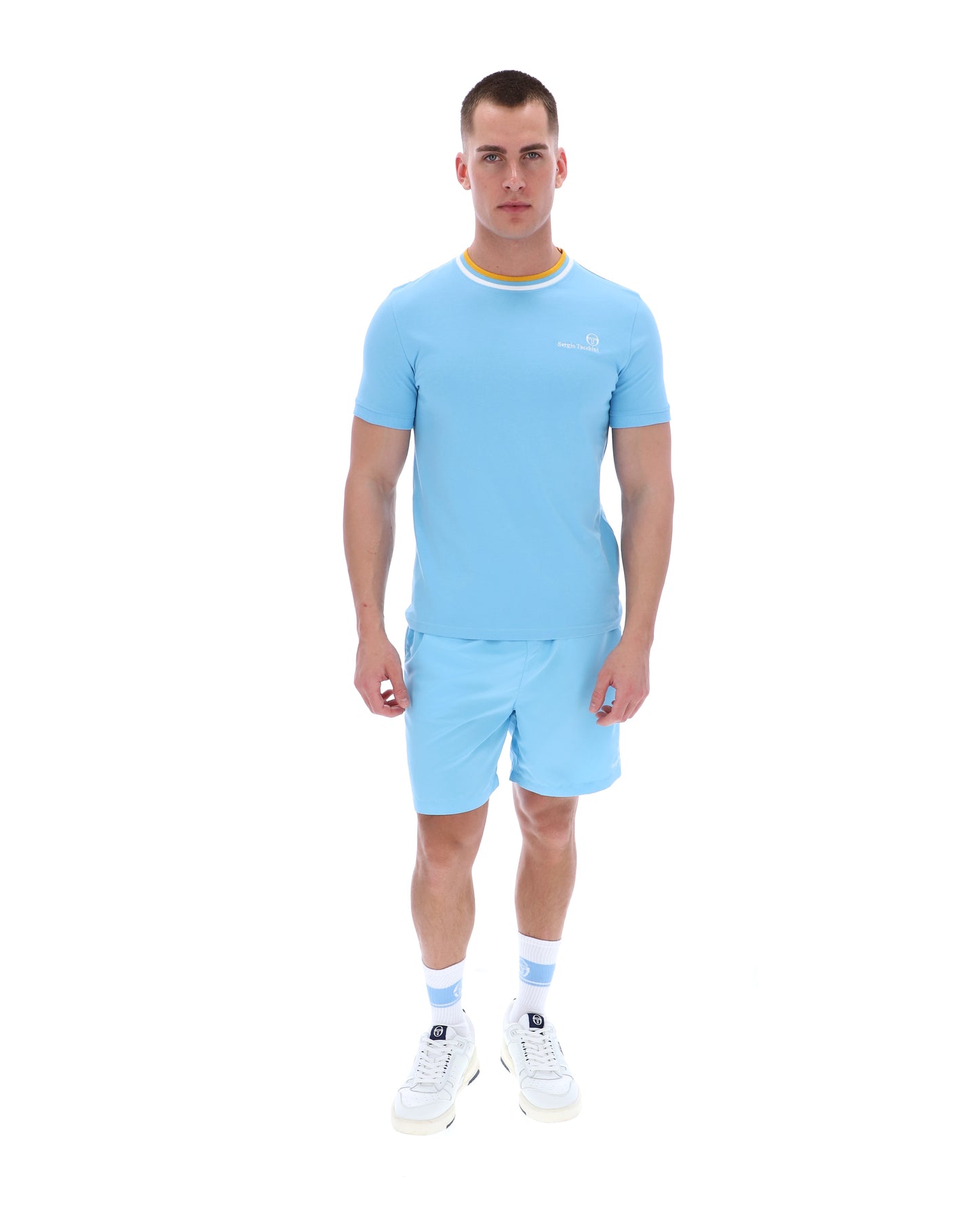 Sergio Tacchini | Rainer FC T-Shirt - Baltic Sea/White Old Gold