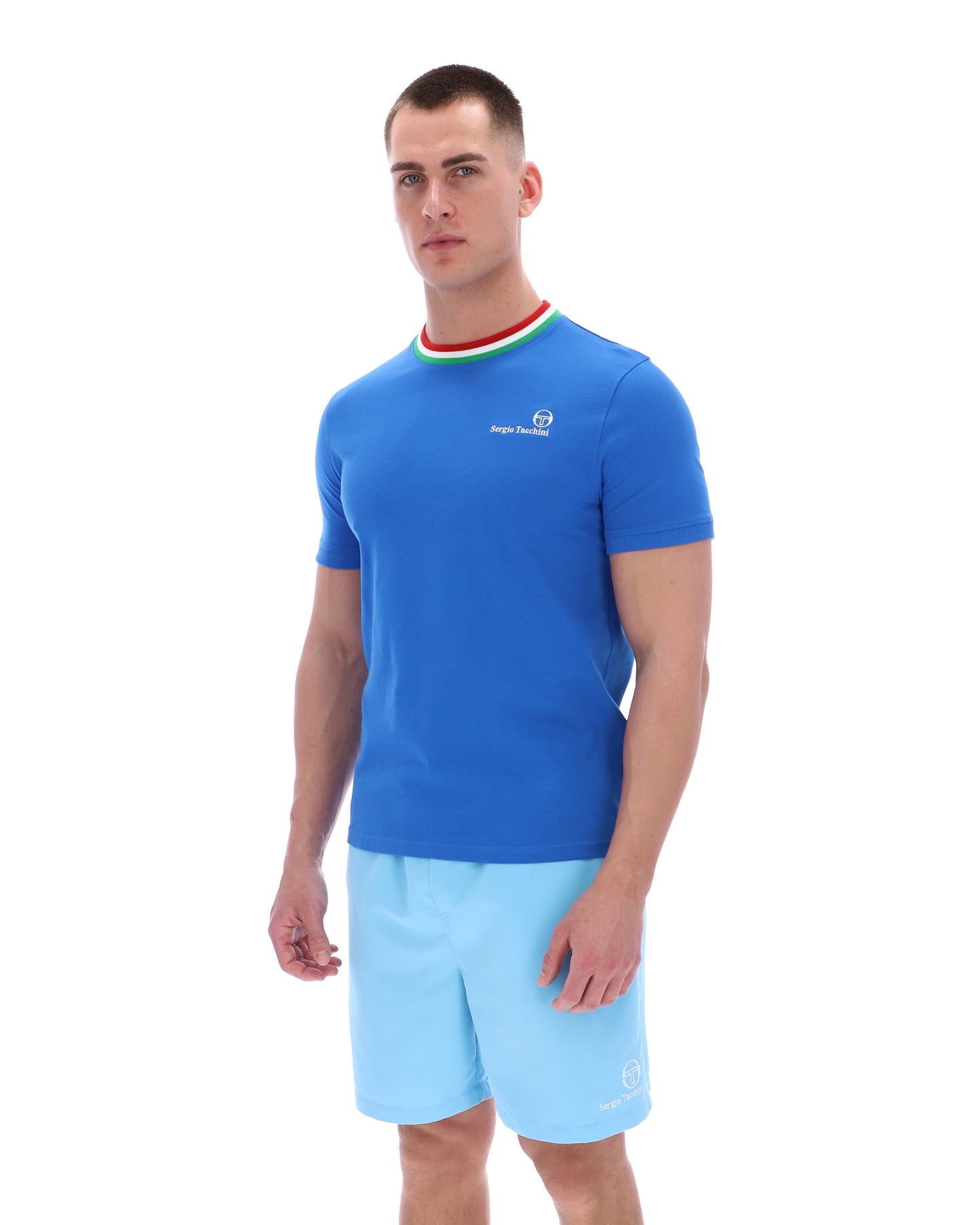 Sergio Tacchini | Rainer FC T-Shirt - Strong Blue/Fern Green/Adrenaline Rush