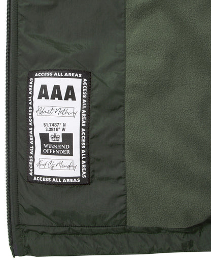Weekend Offender - Technician Fleece Lined Jacket - Black Forest Green