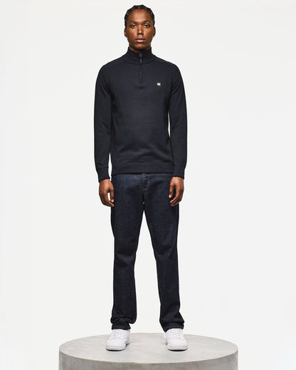 Weekend Offender - Pierre Quarter Zip Jumper - Navy