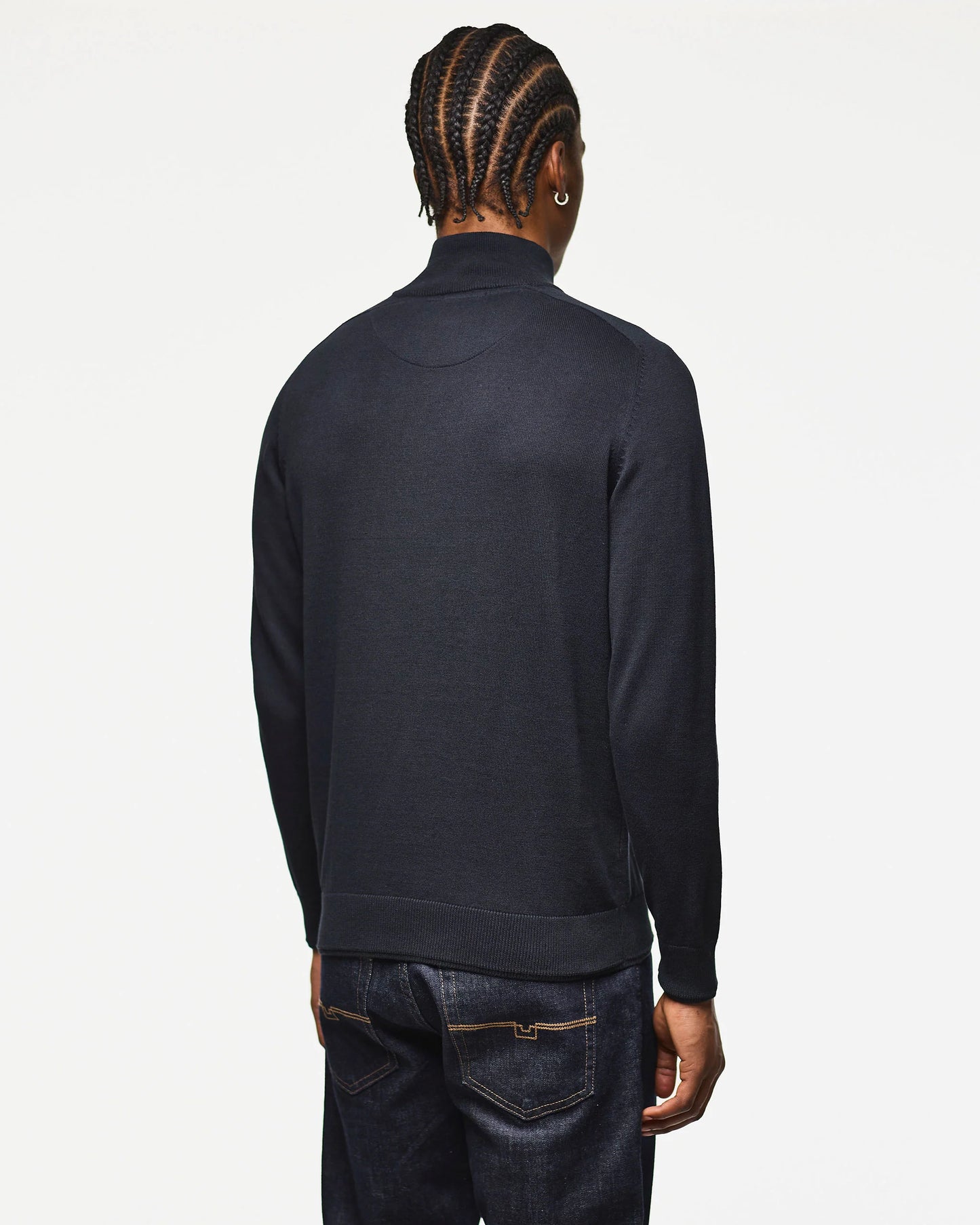 Weekend Offender - Pierre Quarter Zip Jumper - Navy