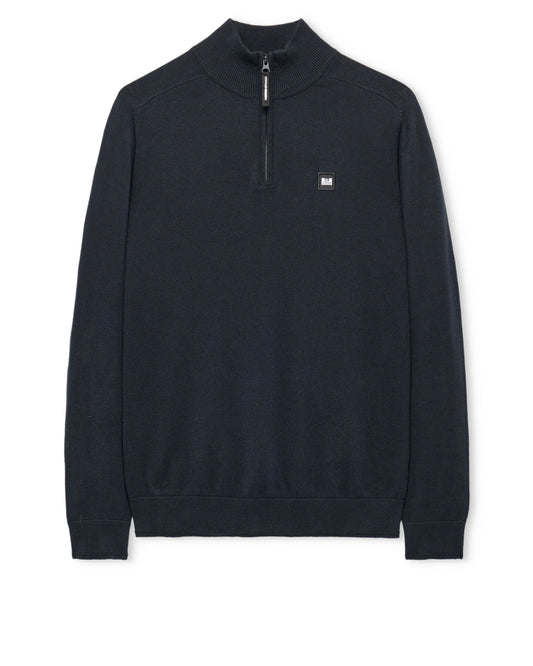 Weekend Offender - Pierre Quarter Zip Jumper - Navy