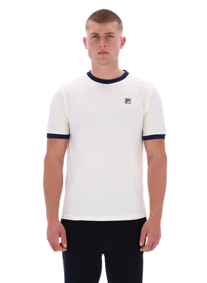Fila - Marconi Essential Ringer T-Shirt -  Gardenia / Navy
