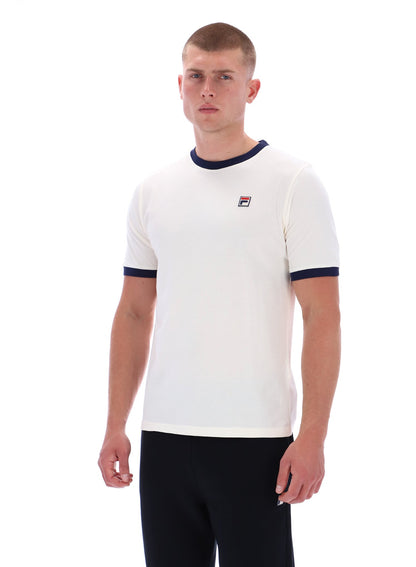 Fila - Marconi Essential Ringer T-Shirt -  Gardenia / Navy