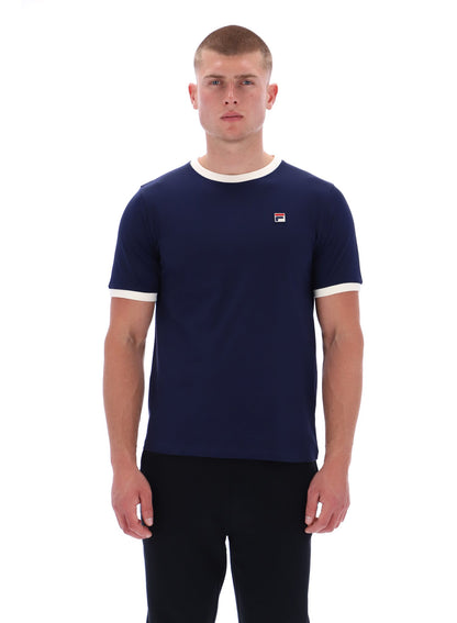Fila - Marconi Essential Ringer T-Shirt - Navy / Gardenia