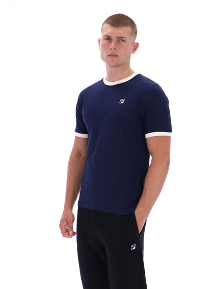 Fila - Marconi Essential Ringer T-Shirt - Navy / Gardenia