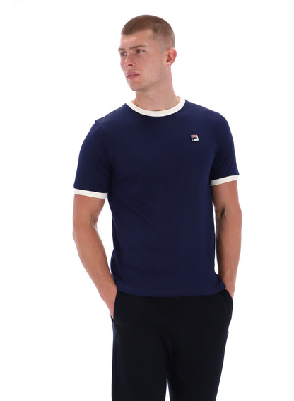 Fila - Marconi Essential Ringer T-Shirt - Navy / Gardenia