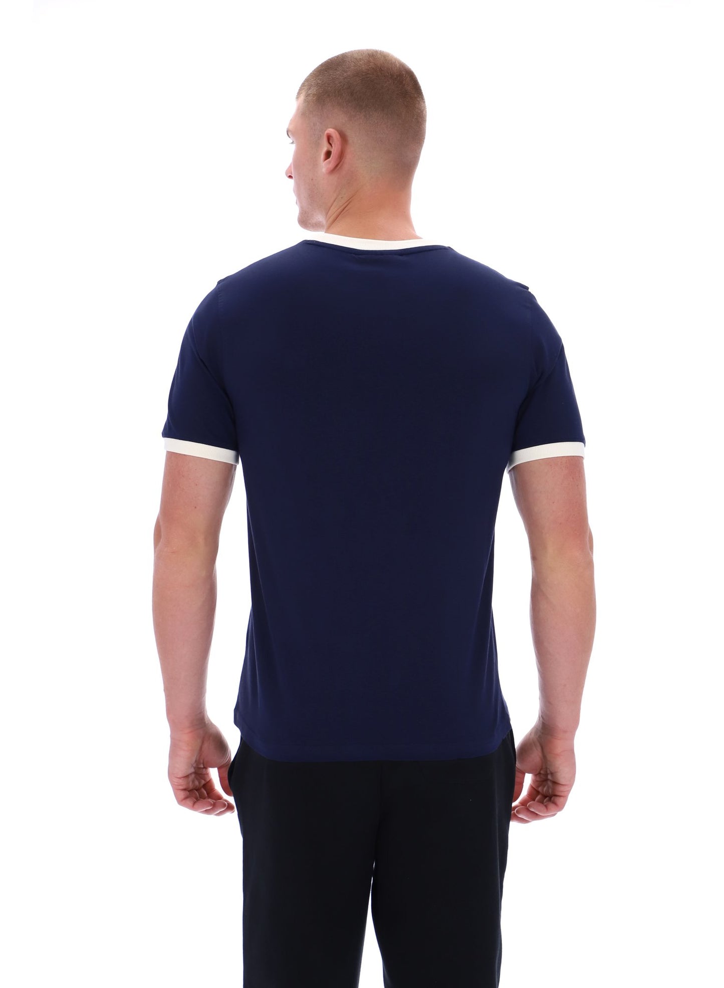 Fila - Marconi Essential Ringer T-Shirt - Navy / Gardenia