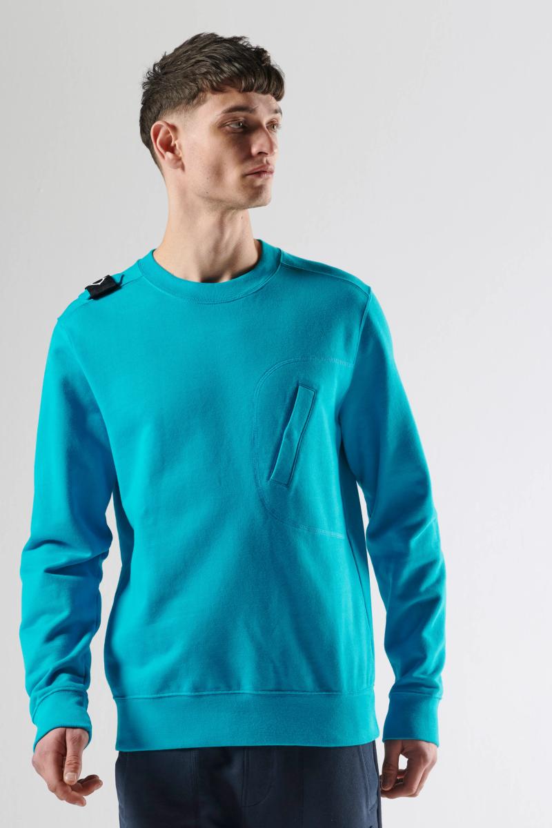 MA.STRUM Edge Crew Sweatshirt - Vallarta Blue