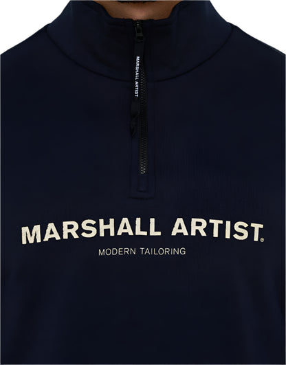 Marshall Artist - Costal Erosion 1/4 Zip Sweat - Navy
