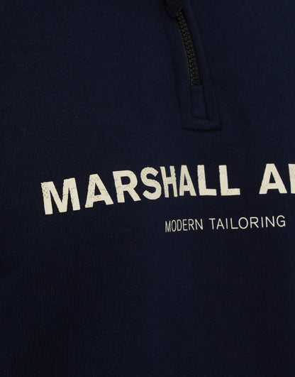 Marshall Artist - Costal Erosion 1/4 Zip Sweat - Navy