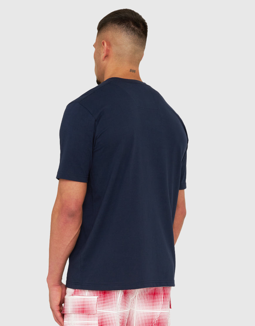 Marshall Artist - Shadow Check T-shirt - Navy
