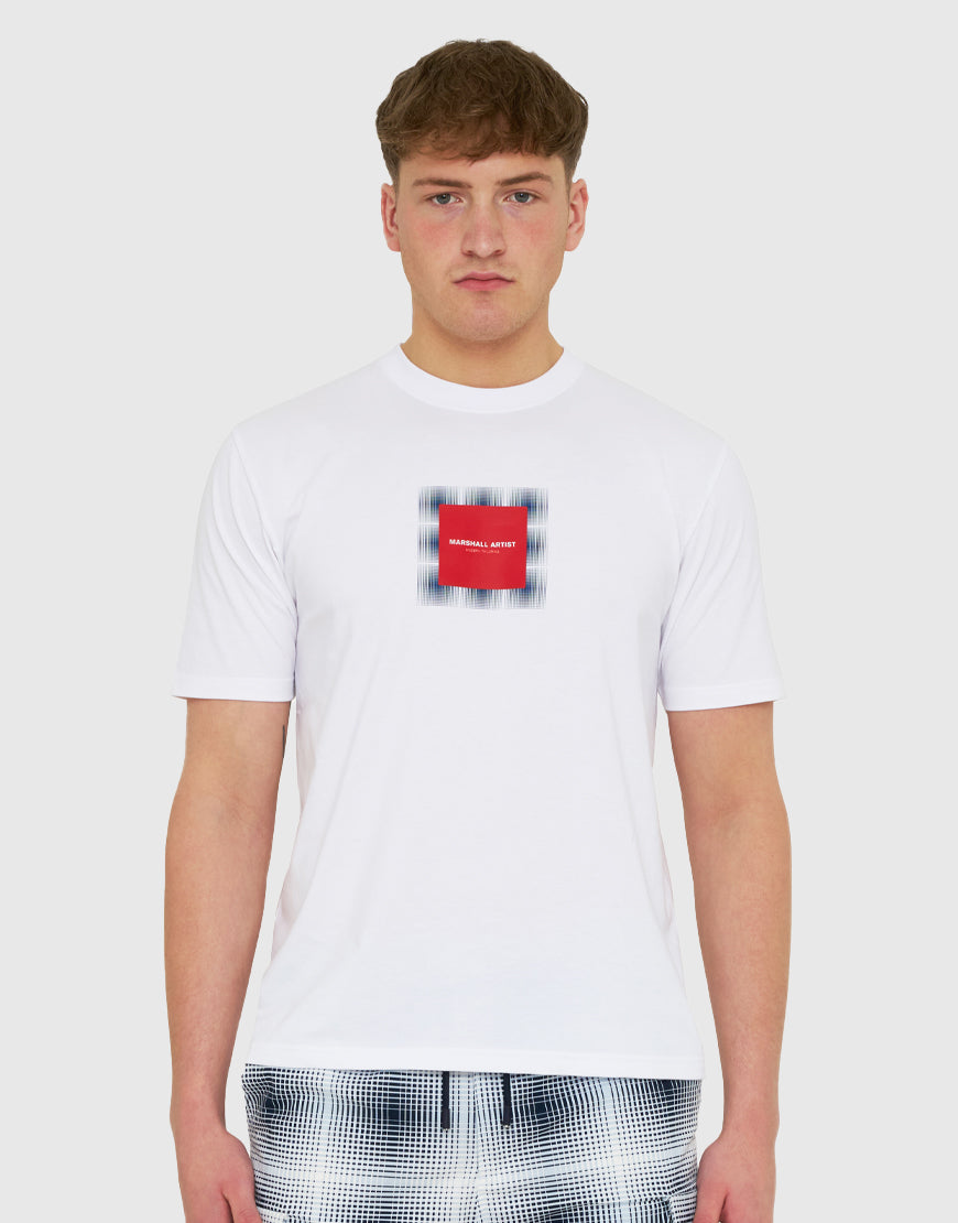 Marshall Artist - Shadow Check T-Shirt - White