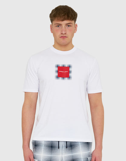 Marshall Artist - Shadow Check T-Shirt - White