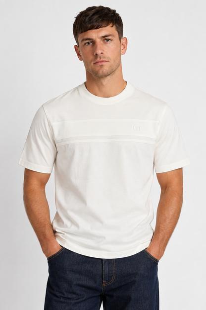 Sergio Tacchini Tonal Dama Gardenia Mens T-Shirt Model