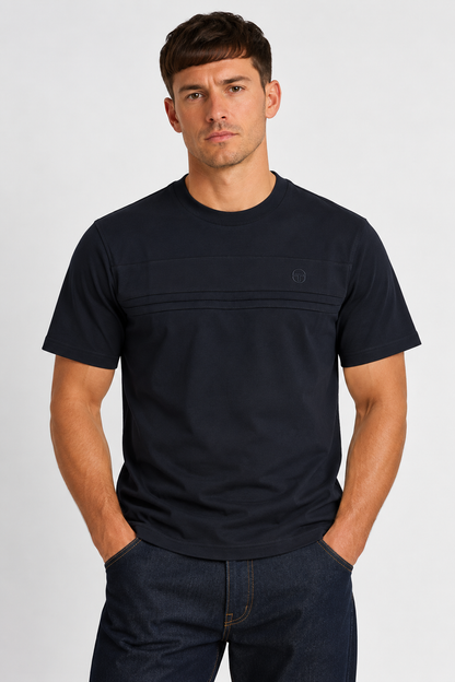 Sergio Tacchini Tonal Dama Triple Black Mens T-Shirt Model
