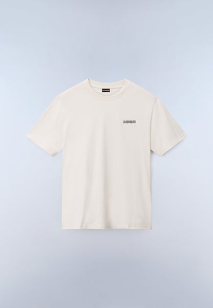 Napapijri Small Box Beige T-Shirt Chest Logo Detail