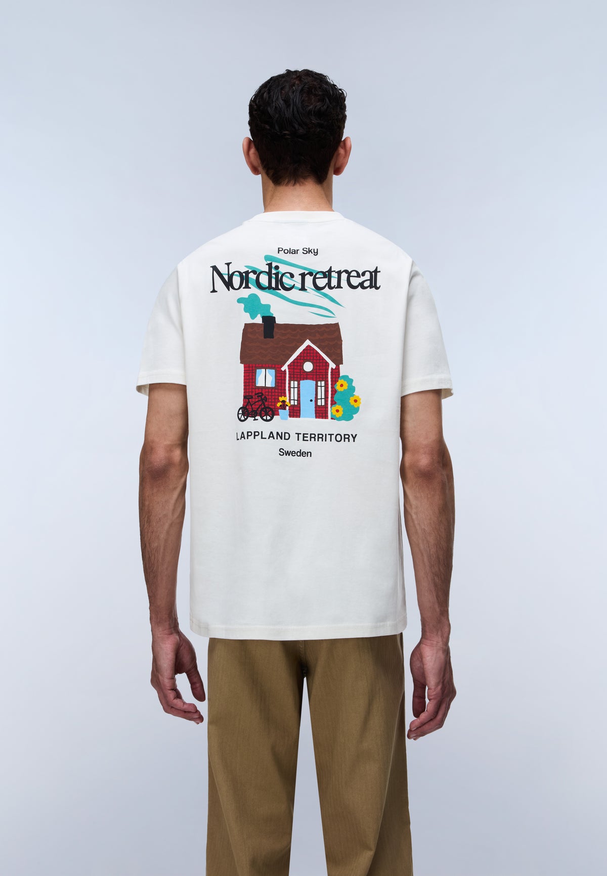 Napapijri Swhol White FYA Mens Graphic T-Shirt Back View