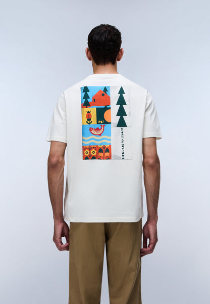 Napapijri Swhol White Whisper Back Print T-Shirt