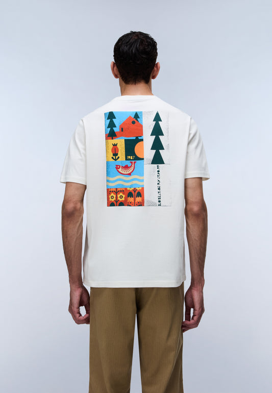 Napapijri Swhol White Whisper Back Print T-Shirt