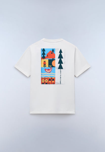 Napapijri Swhol White Whisper Printed Graphic Detail
