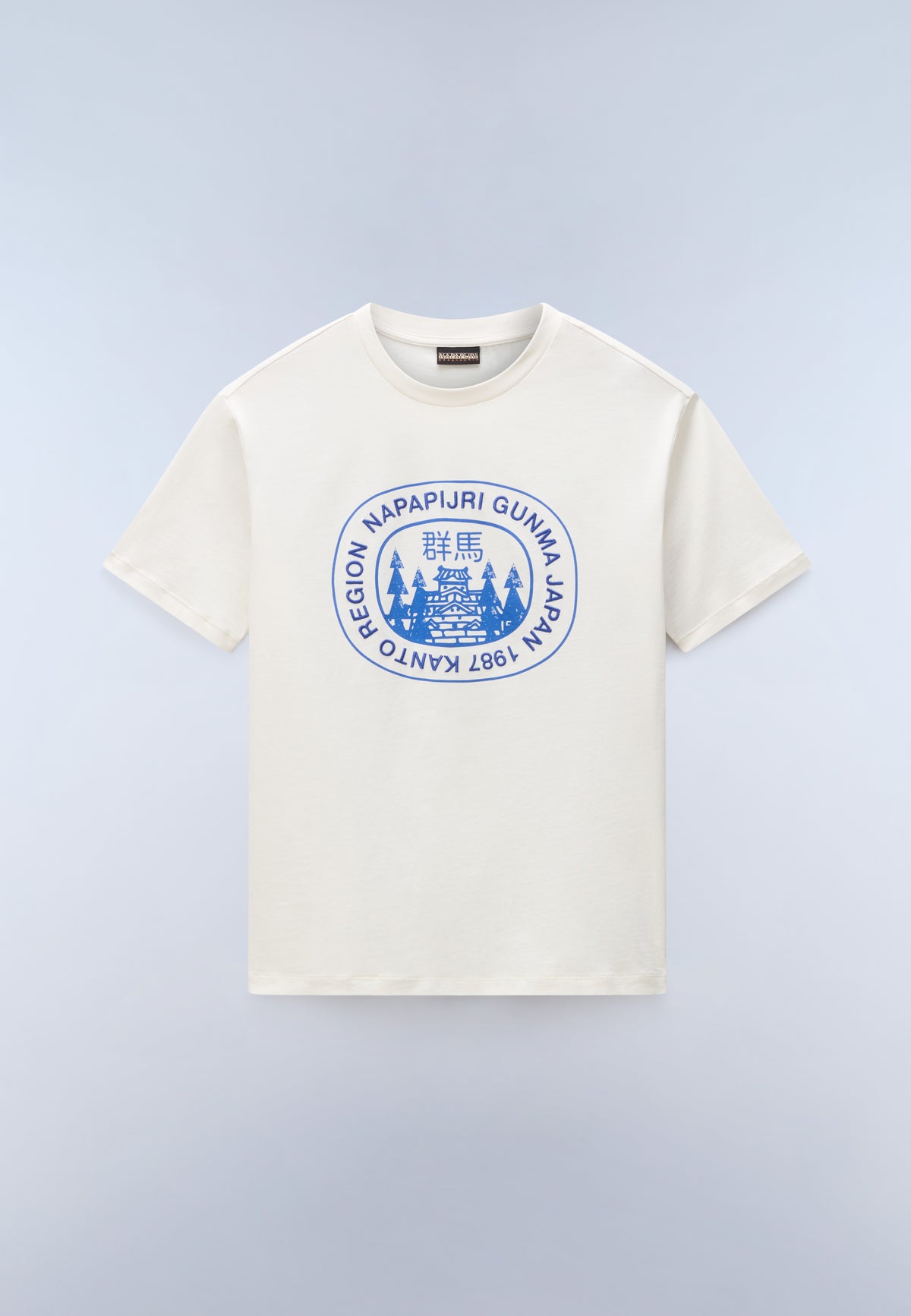 Napapijri Sunda White Whisper Printed and Embroidered Graphic Detail