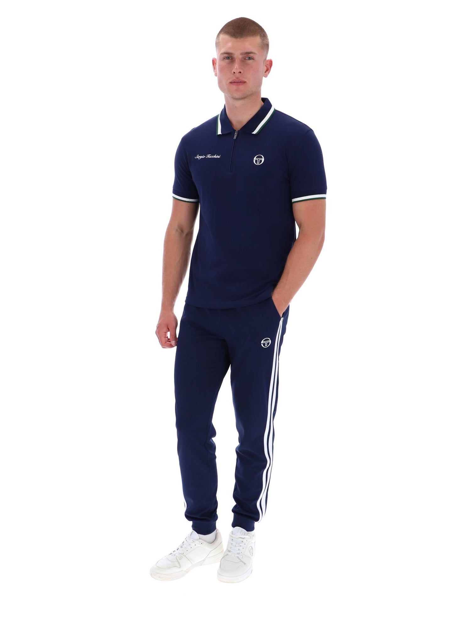 Sergio Tacchini - Nanto Zip Polo - Maritime Blue