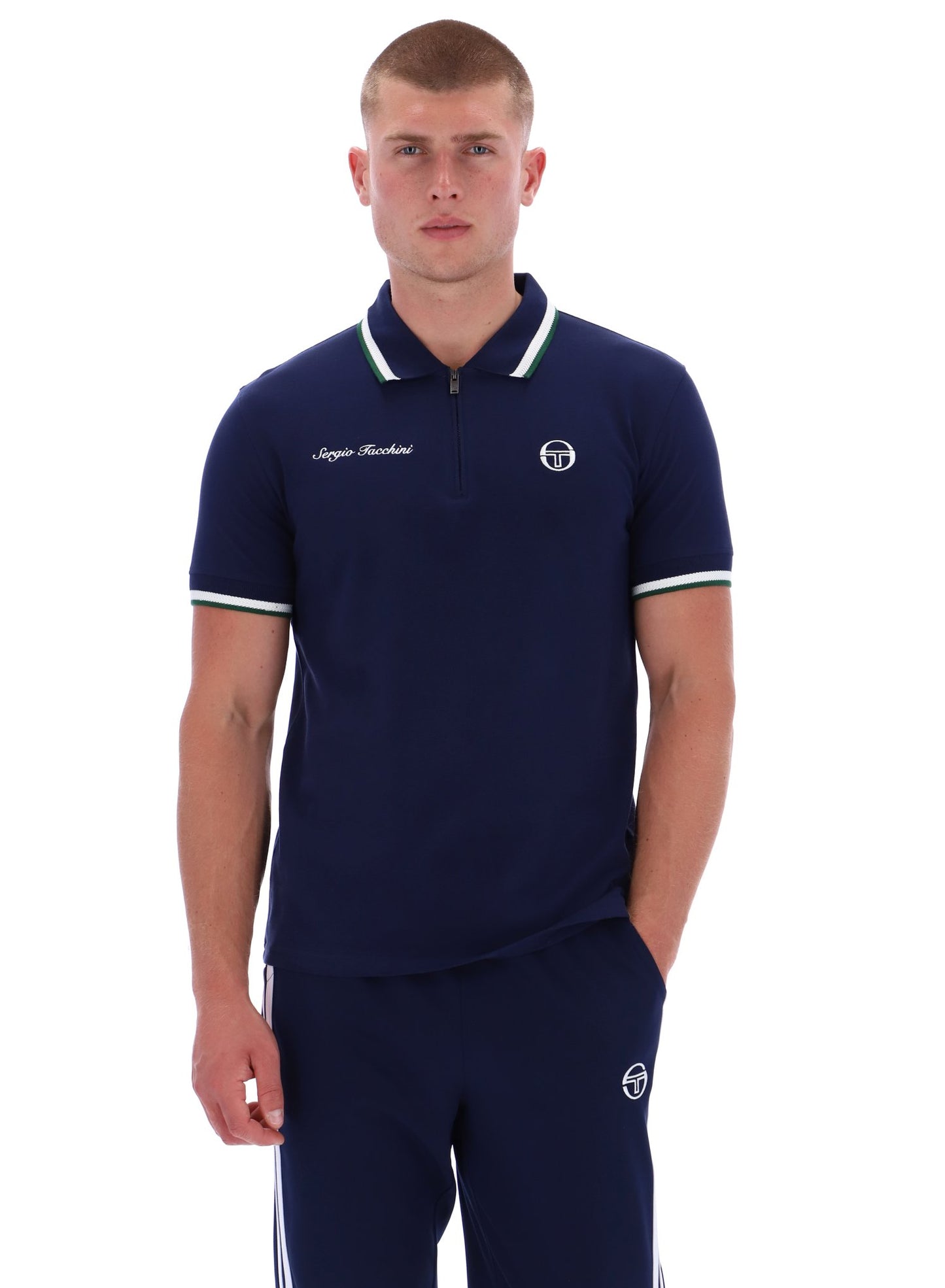 Sergio Tacchini - Nanto Zip Polo - Maritime Blue