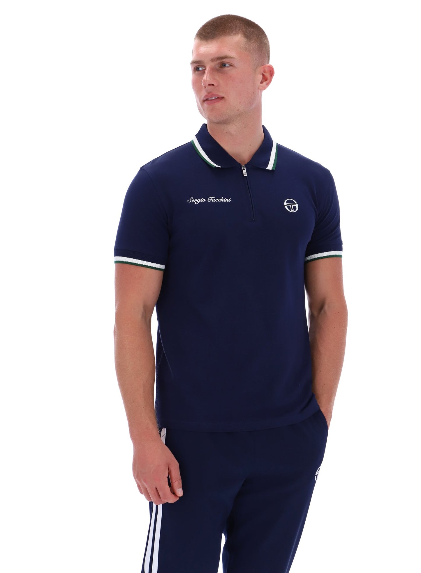 Sergio Tacchini - Nanto Zip Polo - Maritime Blue