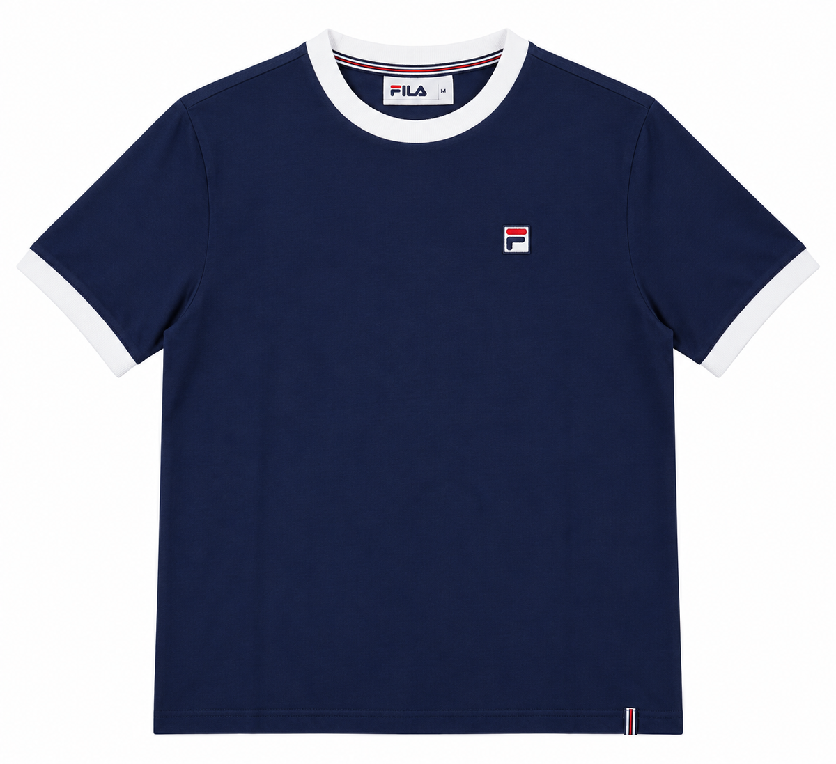 FILA Marconi Essential Ringer T-Shirt Navy White