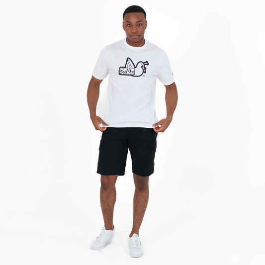 Peaceful Hooligan - Outline Tee - White