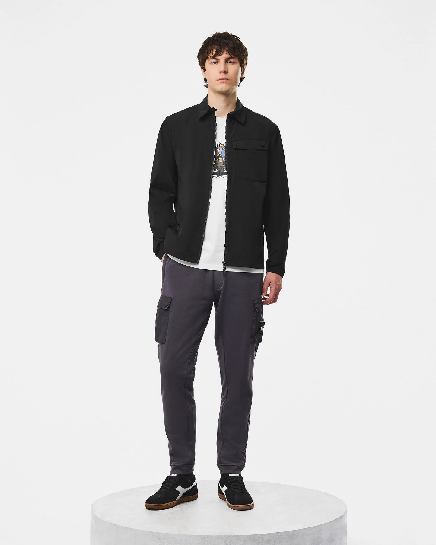 Weekend Offender Southbank Over-Shirt Black Front View
