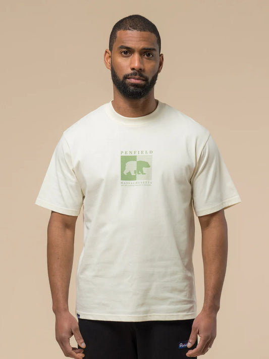 Penfield - Contrast Stripe Bear Graphic Tee - Vanilla Ice