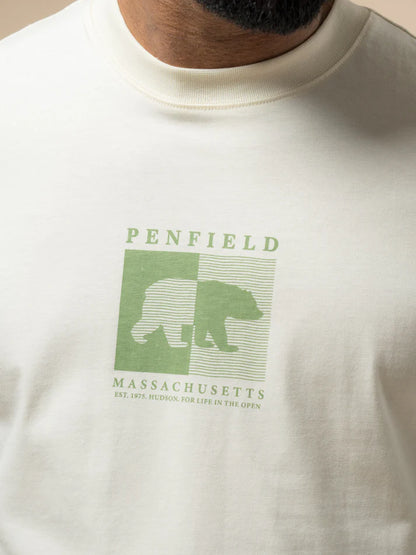 Penfield - Contrast Stripe Bear Graphic Tee - Vanilla Ice