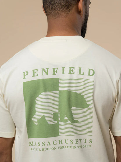 Penfield - Contrast Stripe Bear Graphic Tee - Vanilla Ice
