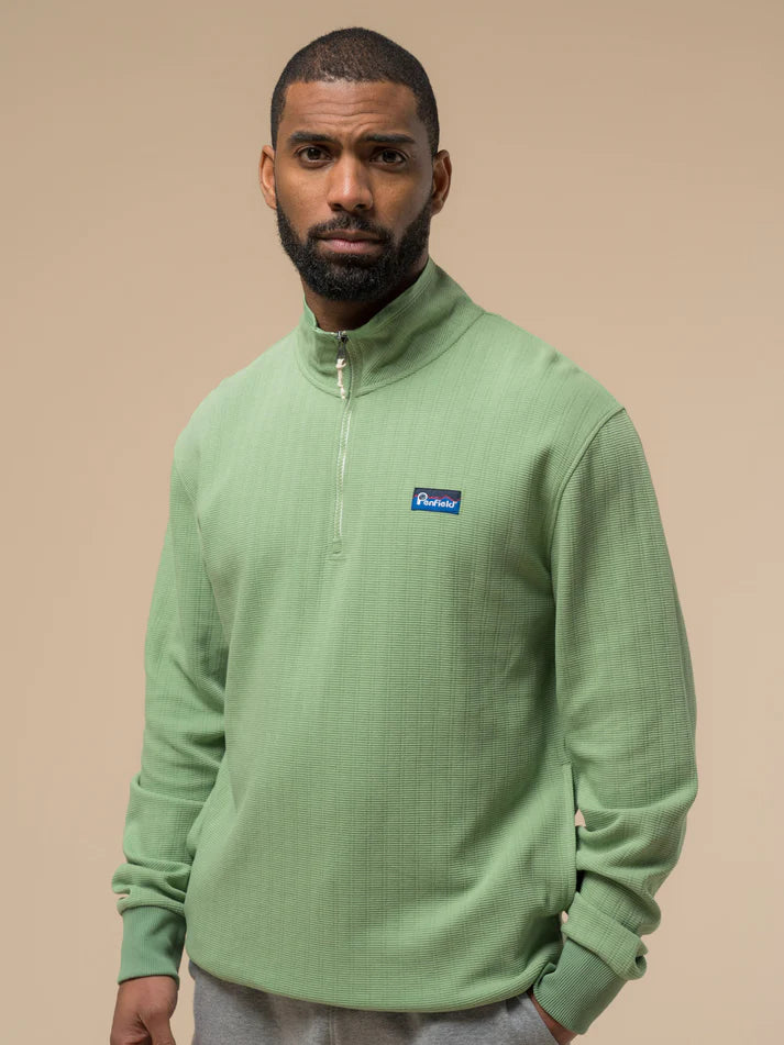 Penfield - Textured Stripe Half Zip Funnel - Mistletoe
