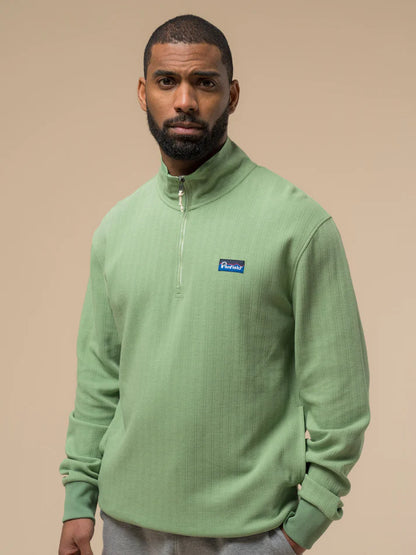 Penfield - Textured Stripe Half Zip Funnel - Mistletoe